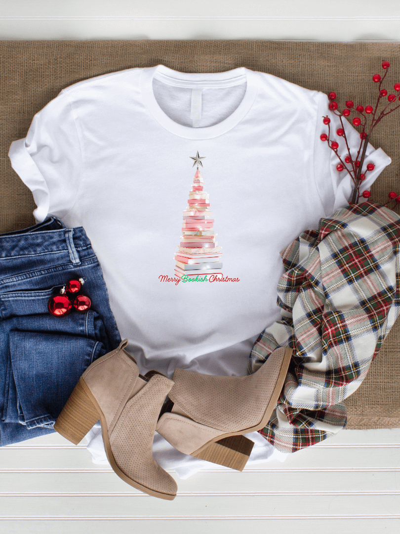 Merry Bookish Christmas Tee product image (2)