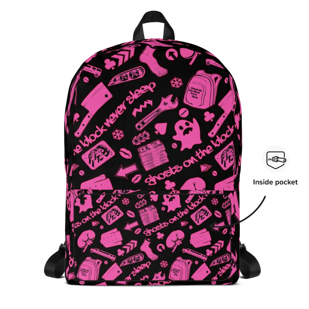 A8M - Ghosts On The Block Never Sleep Bookbag (Pink November) product image (4)