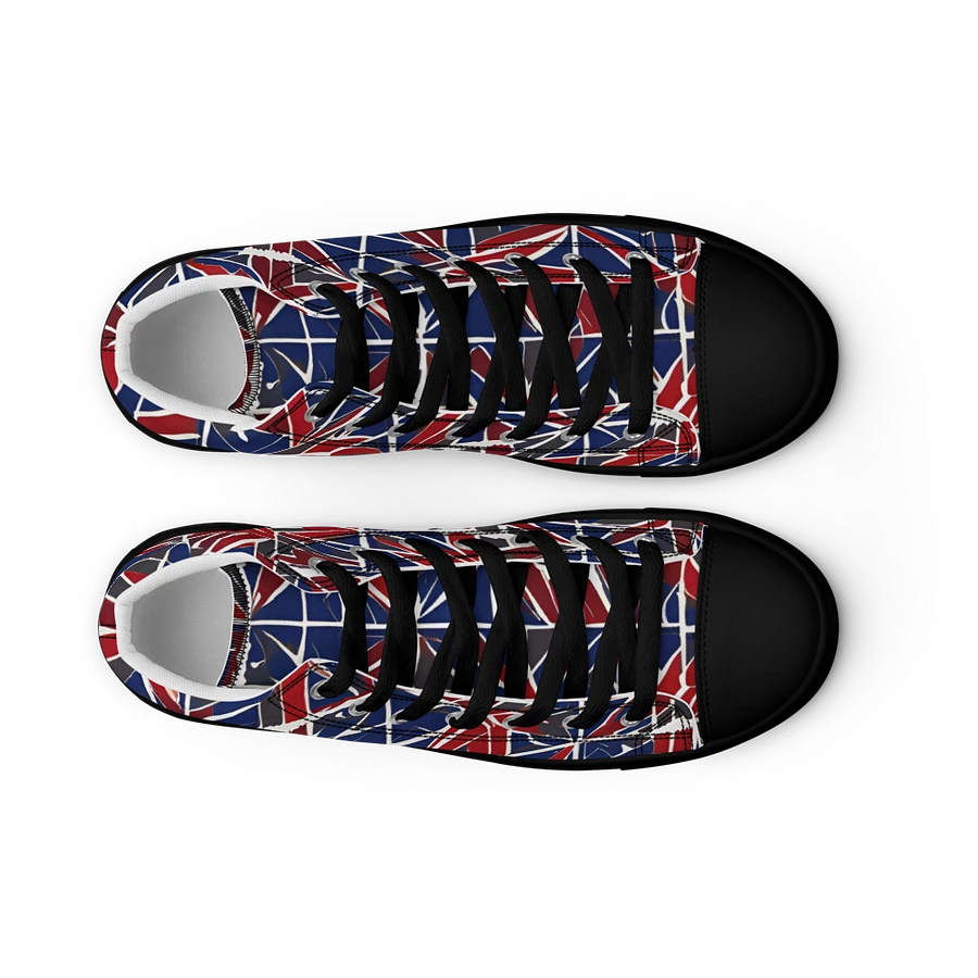 Red And Blue Mosaic Men's High Top Shoes product image (28)