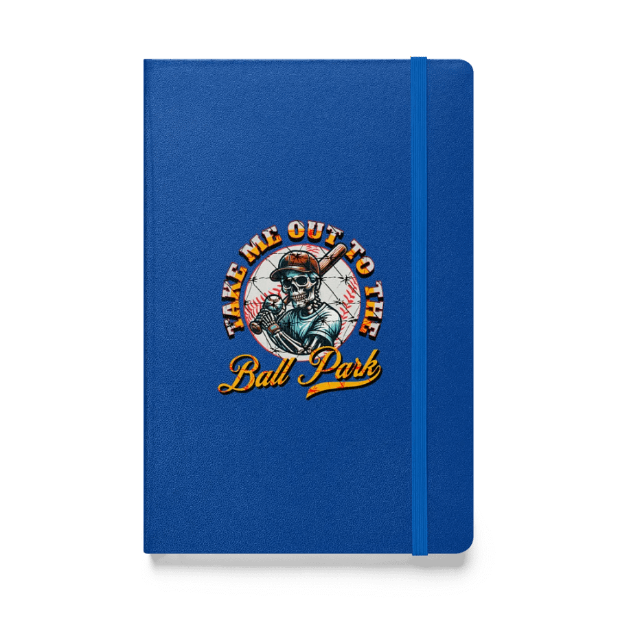 Take Me Out To The Ball Park Baseball Skeleton Hardcover Journal product image (1)