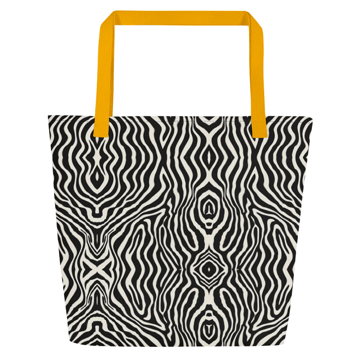 Mesmerizing Monochrome Waves Tote Bag product image (18)