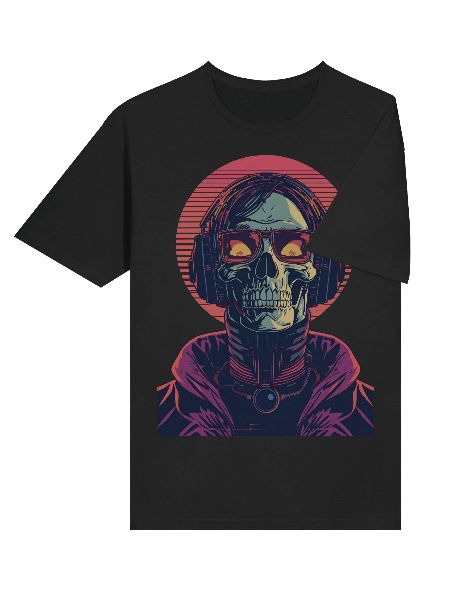 Neon DJ Skull T-Shirt product image (9)