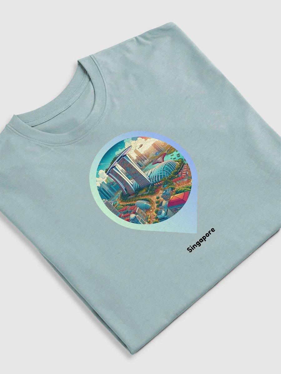 Premium Cotton Heavyweight Tee - Classic Comfort | AI Design: Singapore Skyline product image (5)