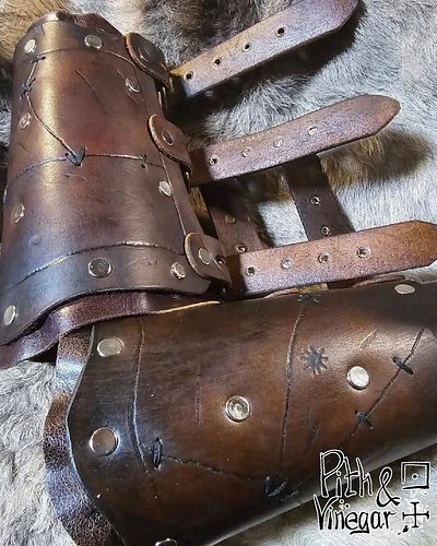 Not all heroes wear capes. Some wear bracers.

Handmade, tough, and guaranteed to make you feel exactly 37.4% more epic*.

*G...