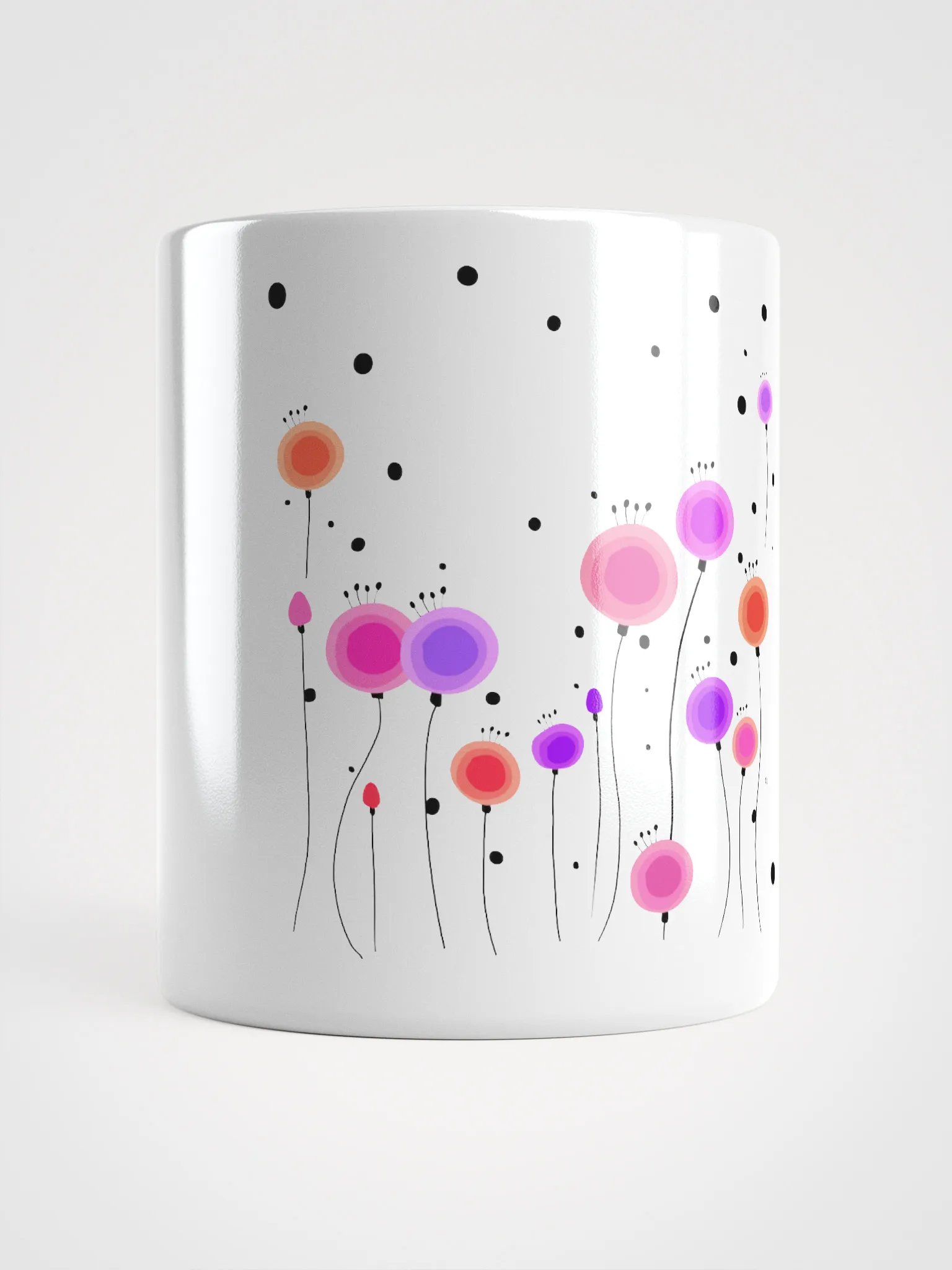 Floral Fusion White Glossy Mug product image (15)