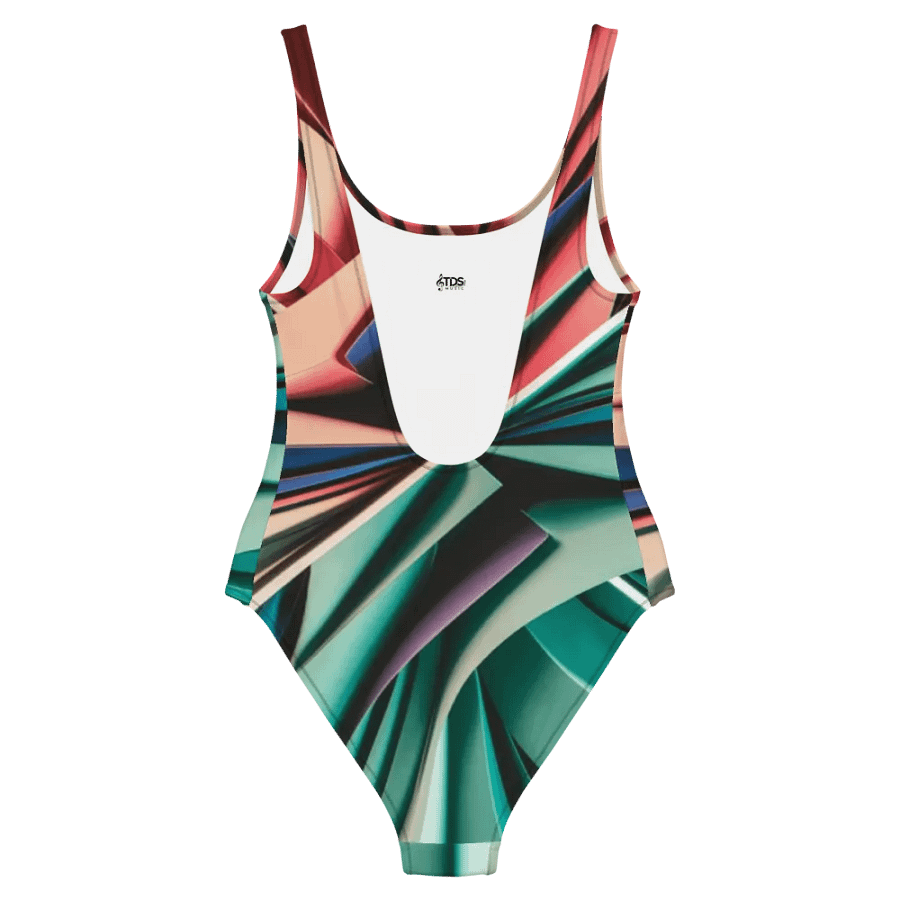 TDS Music Abstract One-Piece Swimsuit in Vibrant Colors (XS-3XL) product image (8)