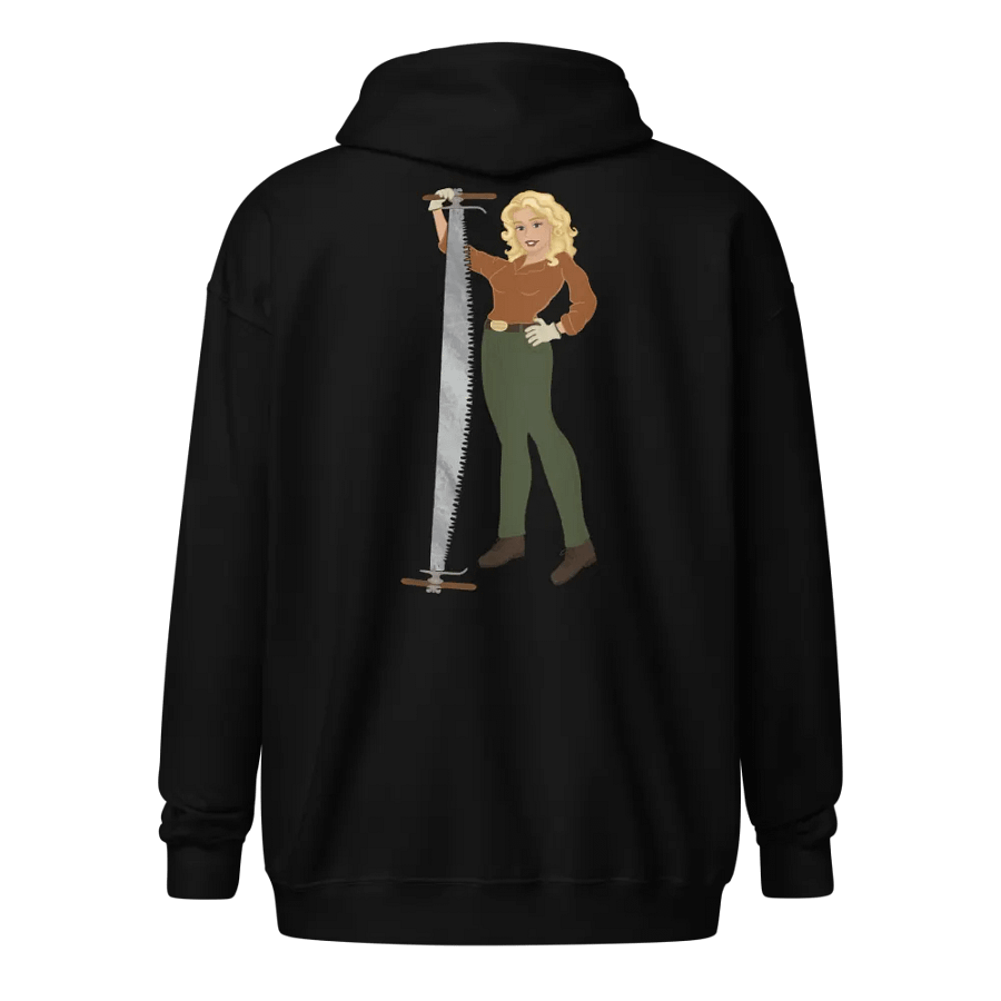 Crosscut Saw Blonde Dolly Pinup Unisex Full Zip Hoodie product image (1)