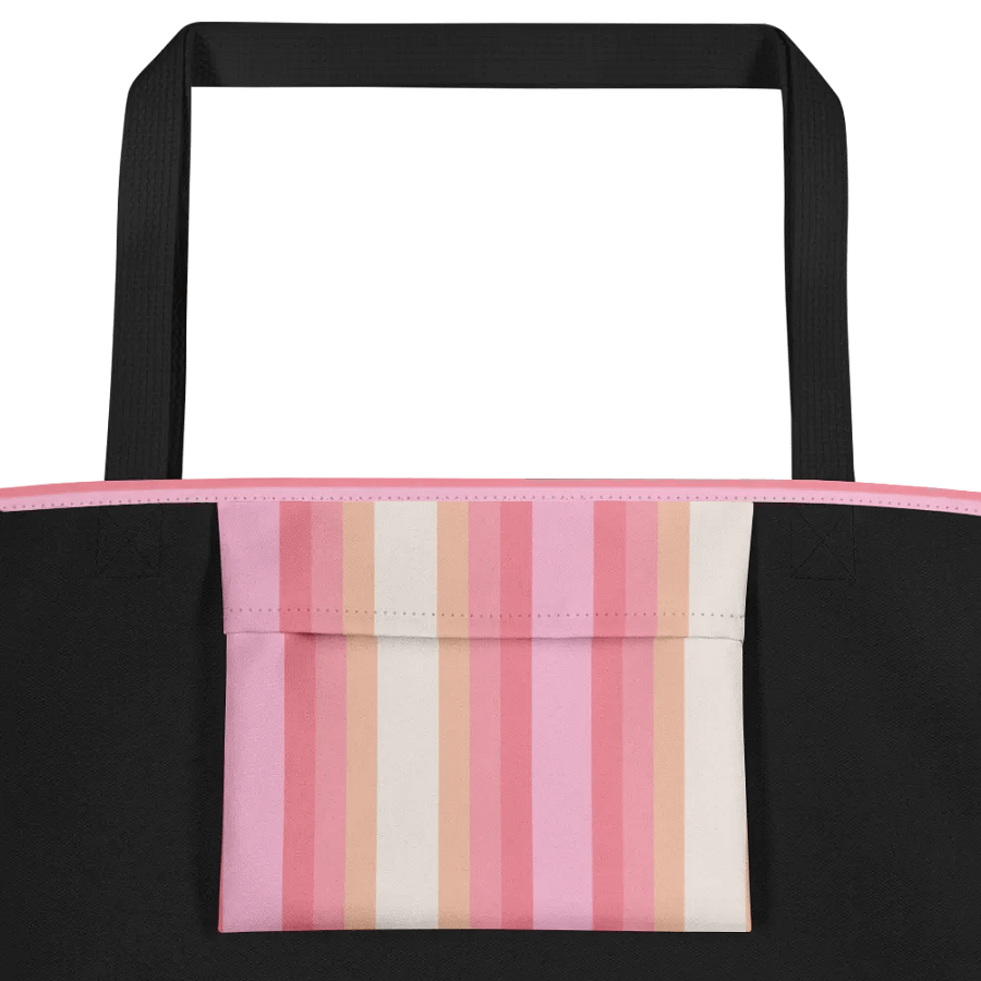Sunset Stripes Beach Tote Bag with inside Pocket product image (3)