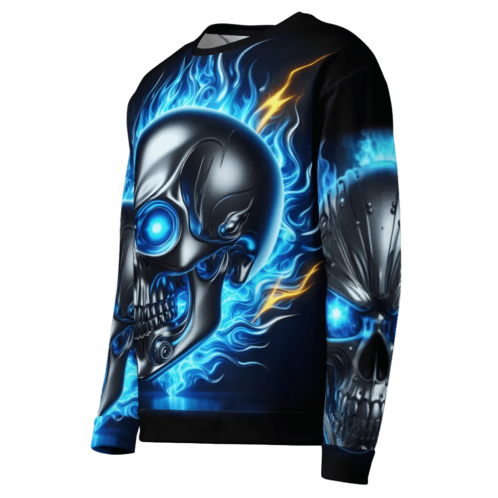 Silver Skull and Flames - Unisex Sweatshirt #19 product image (4)