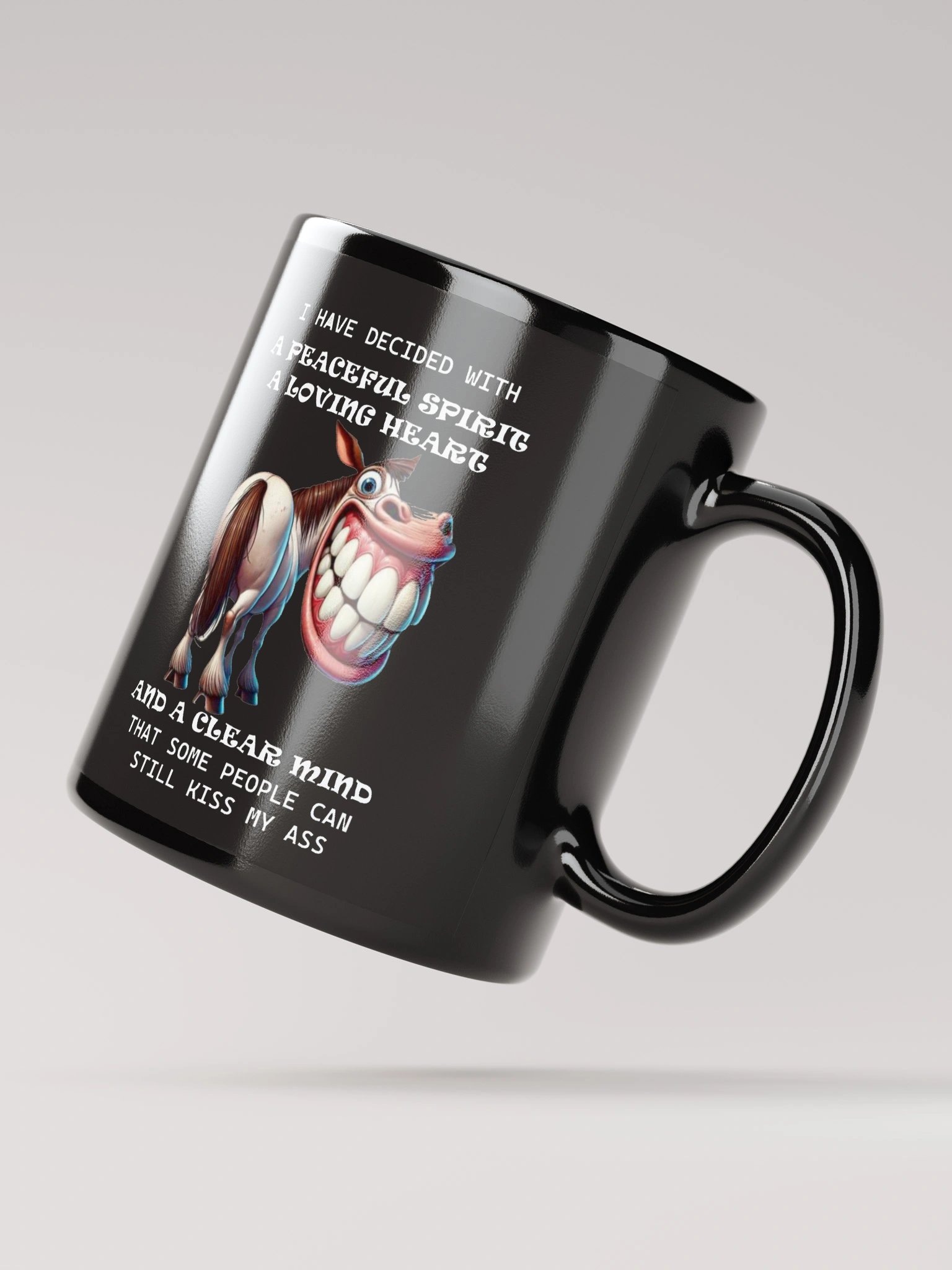"Peaceful Spirit, Sass Included – CBM Blackout Mug" product image (3)