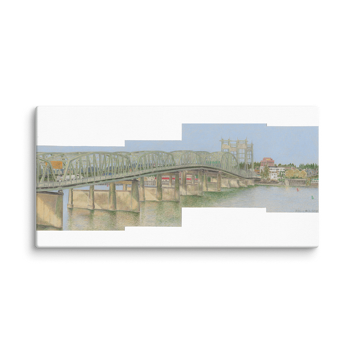 View from the Jantzen Beach Hotel in Portland, Oregon on Canvas product image (1)