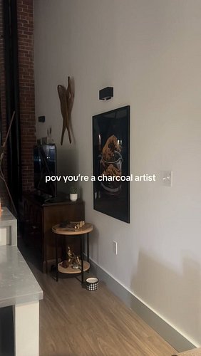 never getting my security deposit back 😕 

#charcoalartist #artistlife #charcoalart #artdaily #charcoal #drawing #drawingproc...