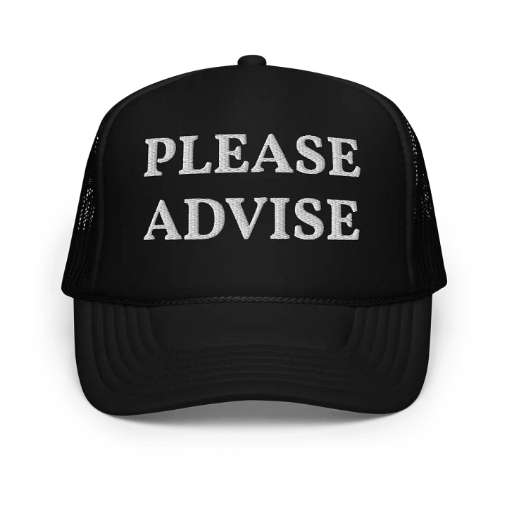 Please Advise - Embroidered Trucker Hat Cap product image (1)