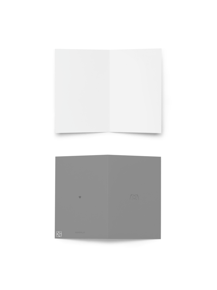 Heart Inside. Grey Only. Greeting Card product image (2)