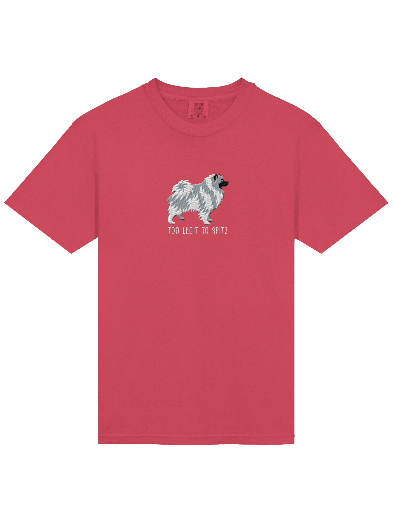 Too Legit to Spitz T-Shirt(Embroidered) of a Keeshond(Blue) product image (43)