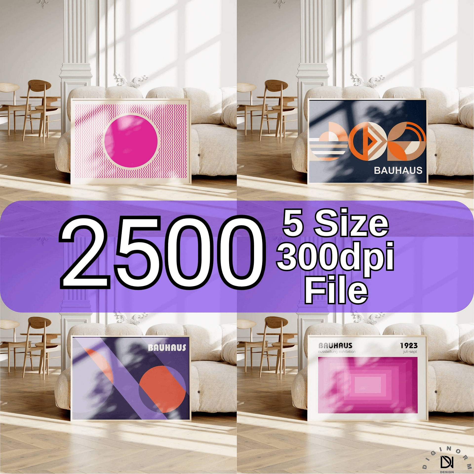 Bauhaus HORIZONTAL Art set of 500 premium printable wall art product image (2)