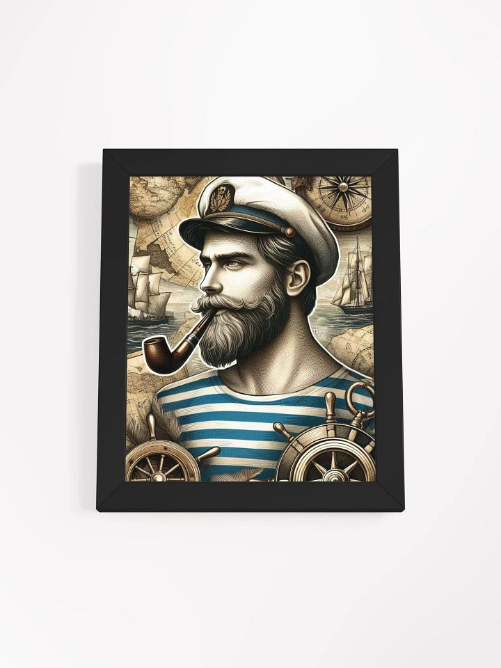 Nautical Captain's Portrait - Framed Matte Poster product image (3)