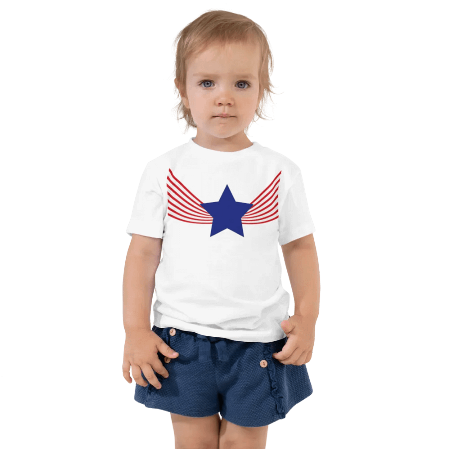Stars & Stripes Ruffled Angel Wings Toddler Tee product image (4)
