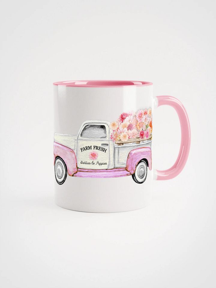FARM FRESH DAHLIA VINTAGE TRUCK MUG - Wähle Deine Farbe Kaffeebecher ! product image (2)