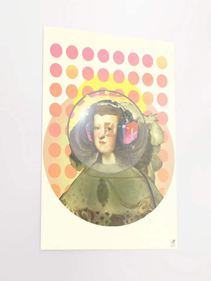 Queen of Space by Frank Fonik (AM/FM Radio Headphone) , Techno EDM Matte Paper Poster product image (2)