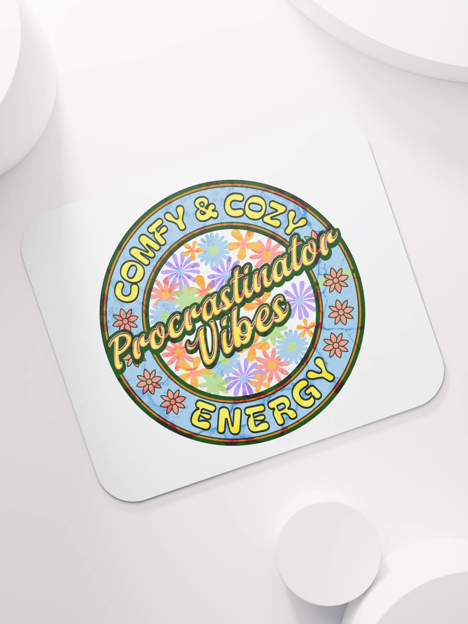 Procrastination Vibes Comfy And Cozy Energy Mouse Pad product image (5)