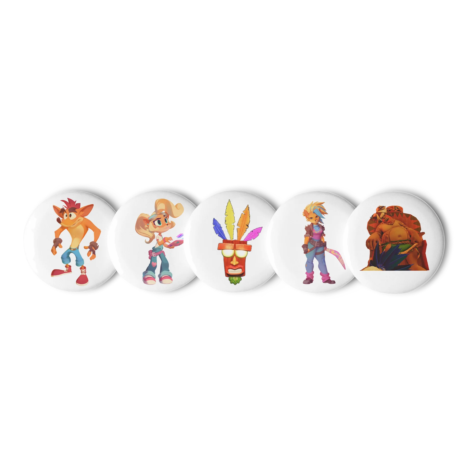 Crash Bandicoot Set of Pin Buttons product image (1)