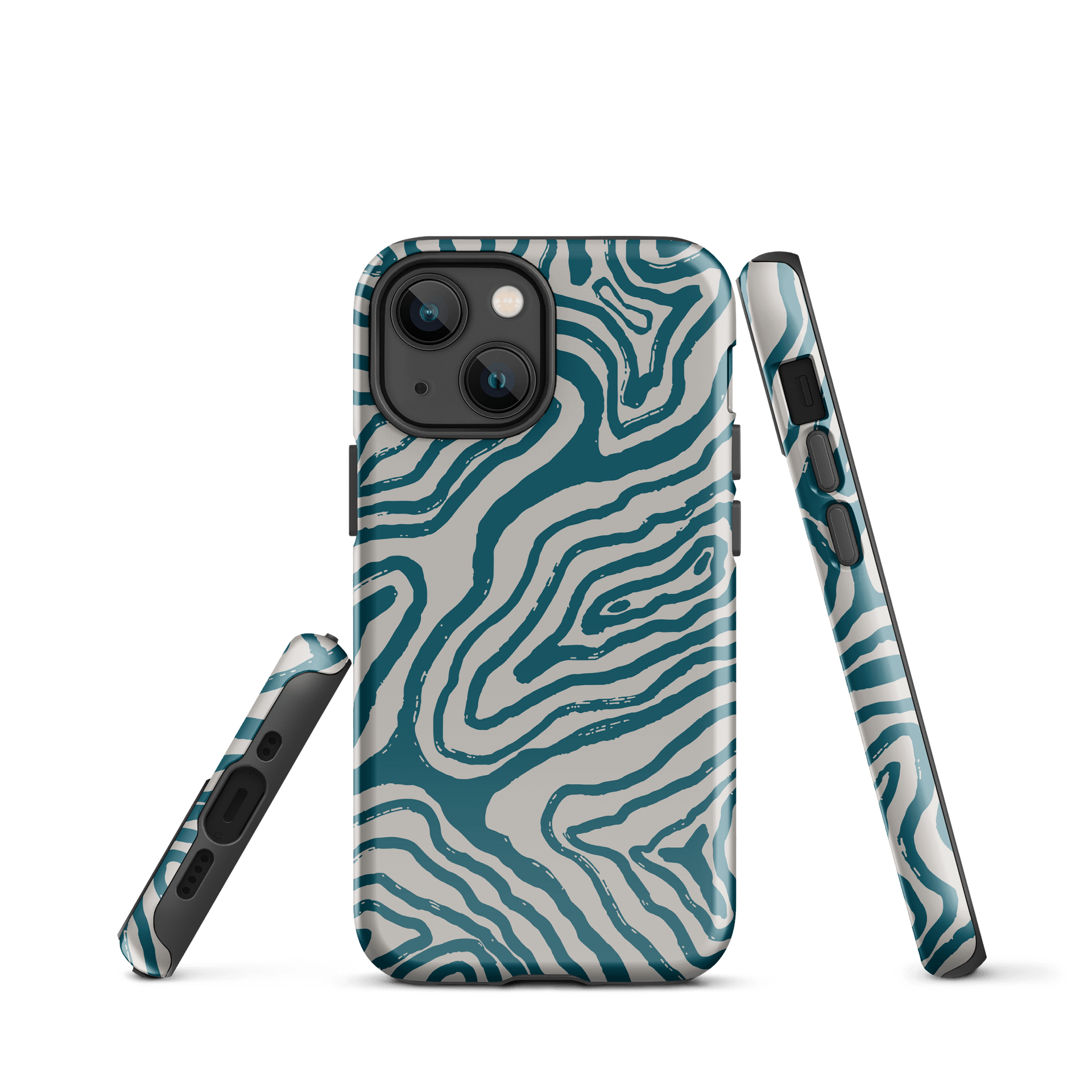 Aquamarine Brush Rivers iPhone Case product image (2)