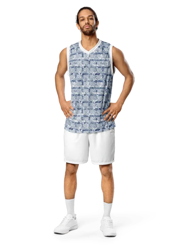 Blue Rainforest | Recycled Unisex Basketball Jersey product image (1)