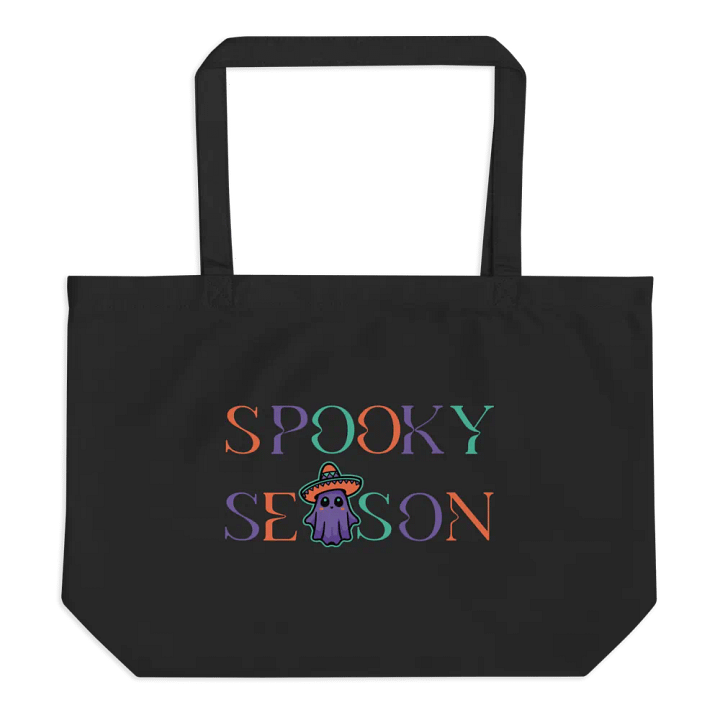 Spooky Season Sombrero Ghost Colorful Organic Cotton Tote product image (1)