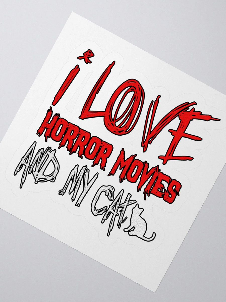 I Love Horror Movies And My Cat Sticker product image (2)