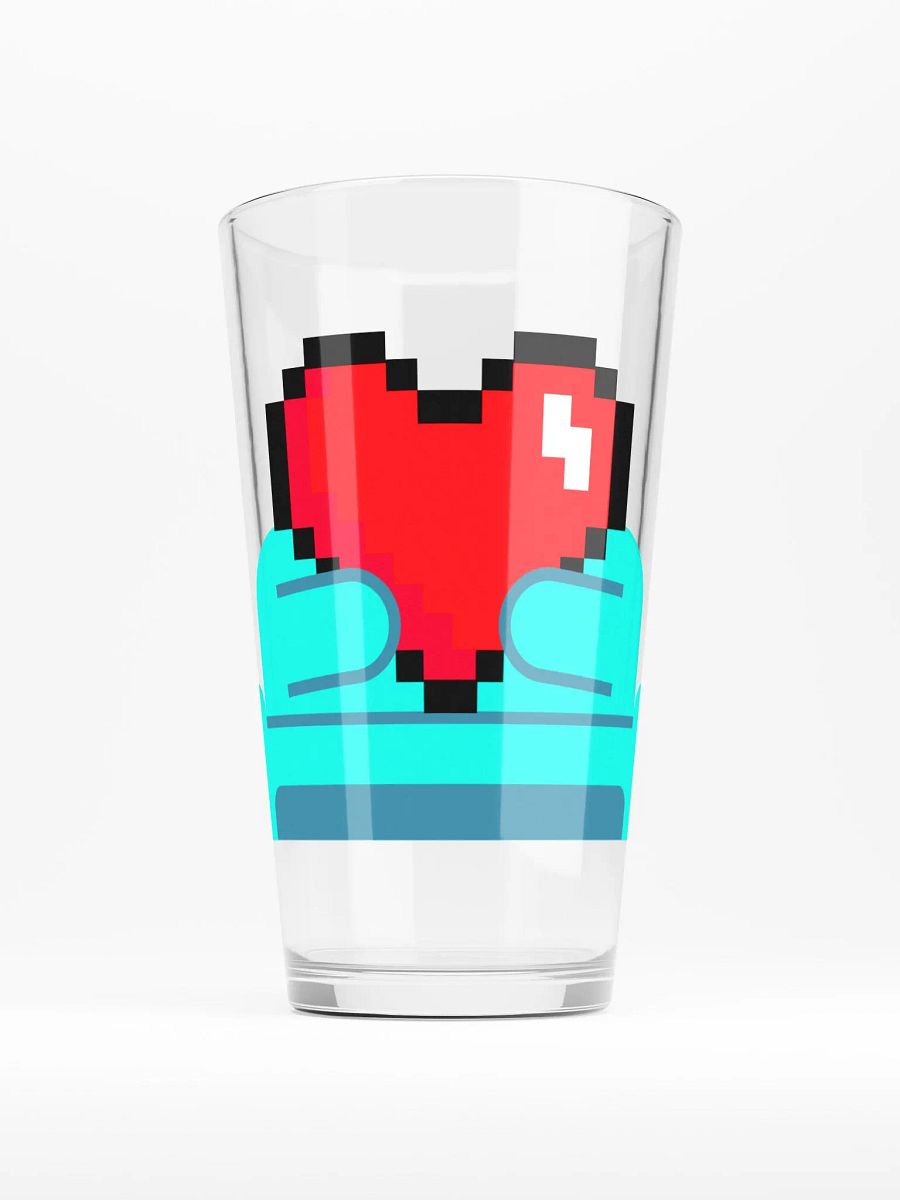 Pixel Heart Gaming Pint Glass product image (1)