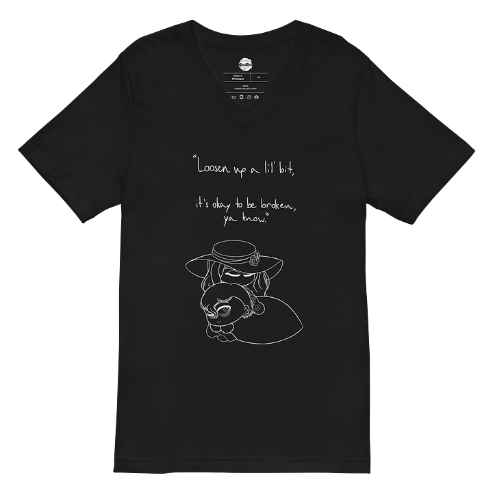 Corvin Quote V-Neck Tee (with white text) product image (2)
