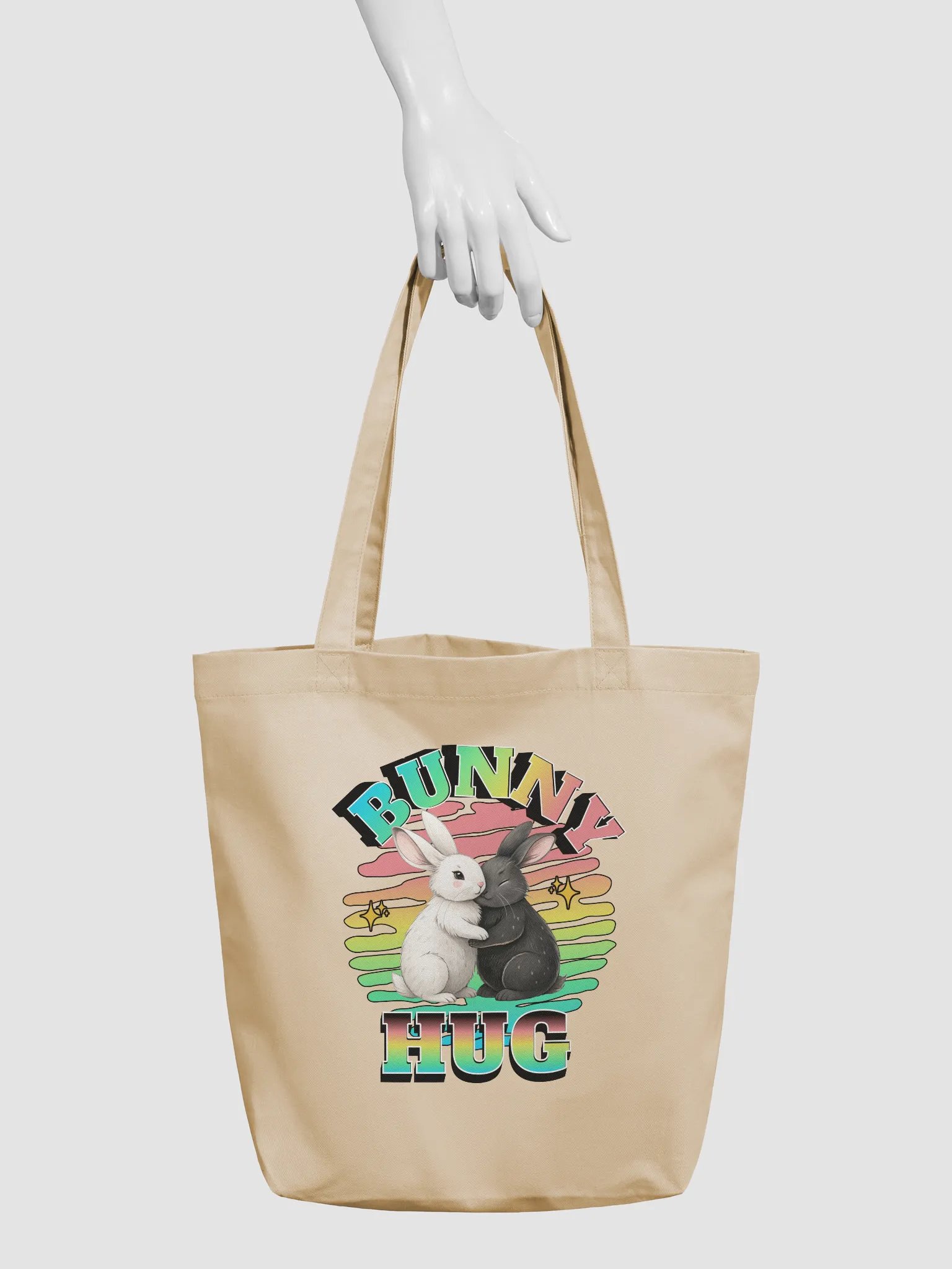 Bunny Hug Rabbit Eco Tote Bag product image (6)