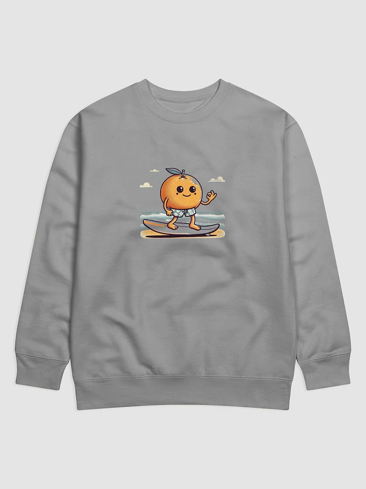 Surfer Tangerine Cotton Premium Sweatshirt product image (1)
