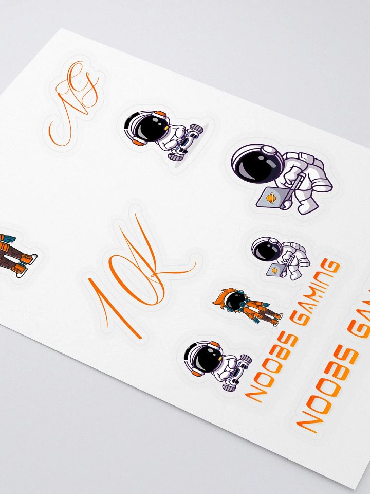 Noobs gaming Kiss-Cut Sticker Sheet product image (2)