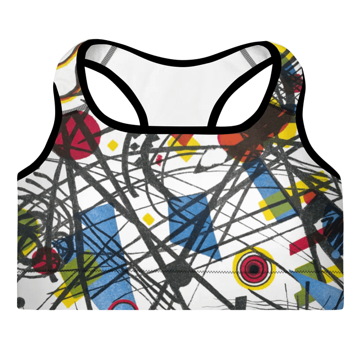 Abstract Lithographic Pattern Design Padded Sports Bra - V3 product image (2)