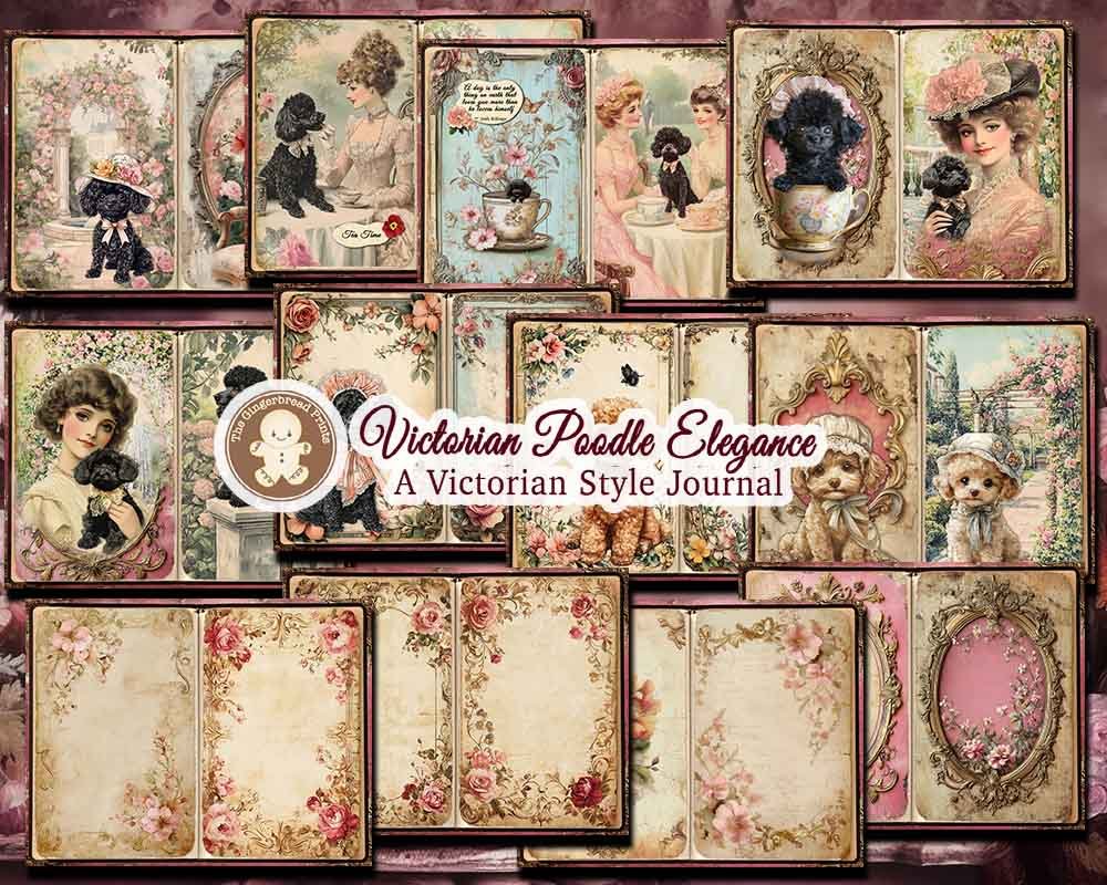 Victorian Poodle Elegance Journal 3-in-one Jumbo Collection Digital Download product image (5)