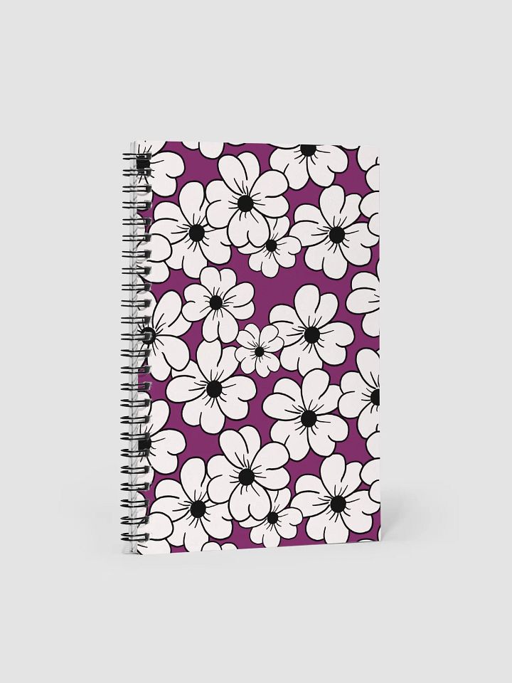 Flower power white notebook product image (1)
