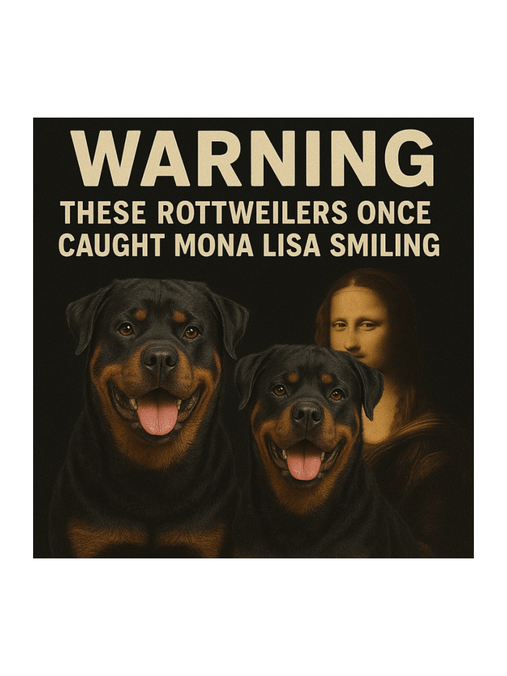 Mona Lisa Rottweiler Kiss Cut Stickers product image (2)