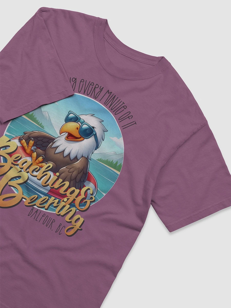 Beaching and Beering Classic T-Shirt Eagle on a Floatie wearing Sunglasses product image (3)