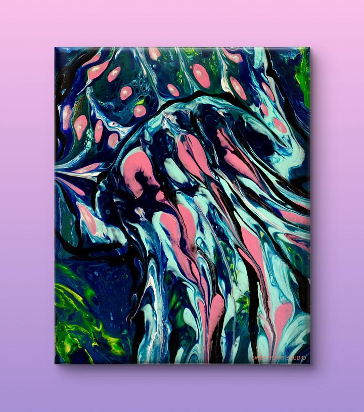 Trippy Jellyfish | Original Canvas Painting product image (1)