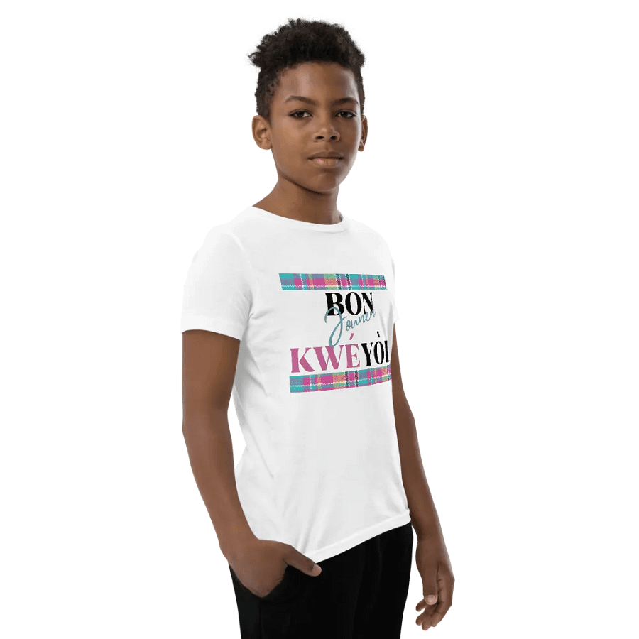 Kwéyòl Madras Youth T-Shirt product image (58)