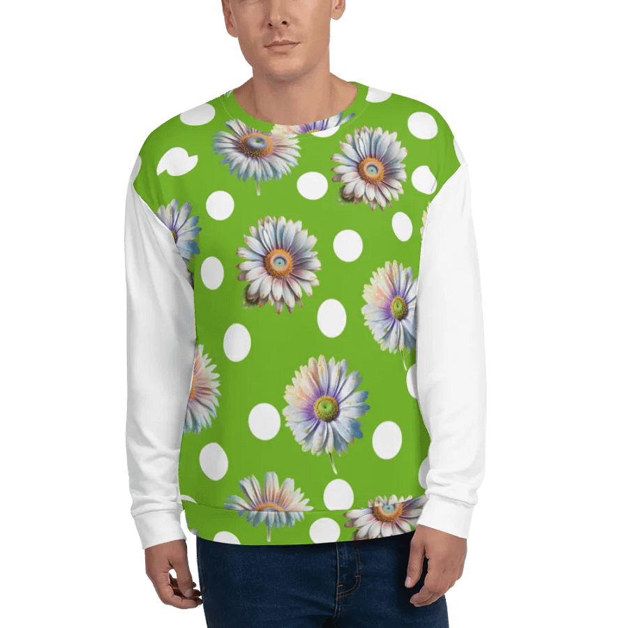 Daisy Dots - Lime Green Sweatshirt product image (4)