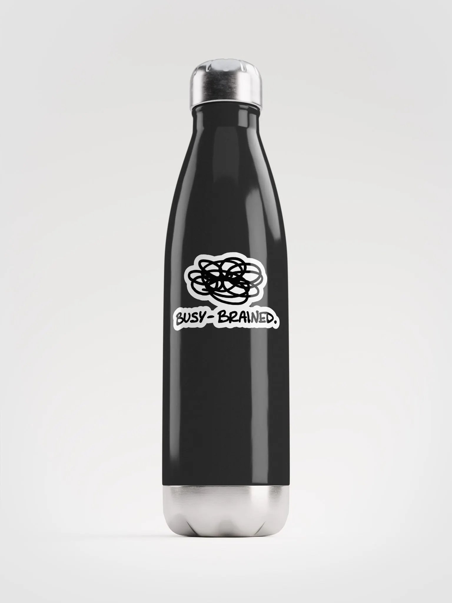 BUSY-BRAINED (bubble design) stainless steel water bottle product image (2)