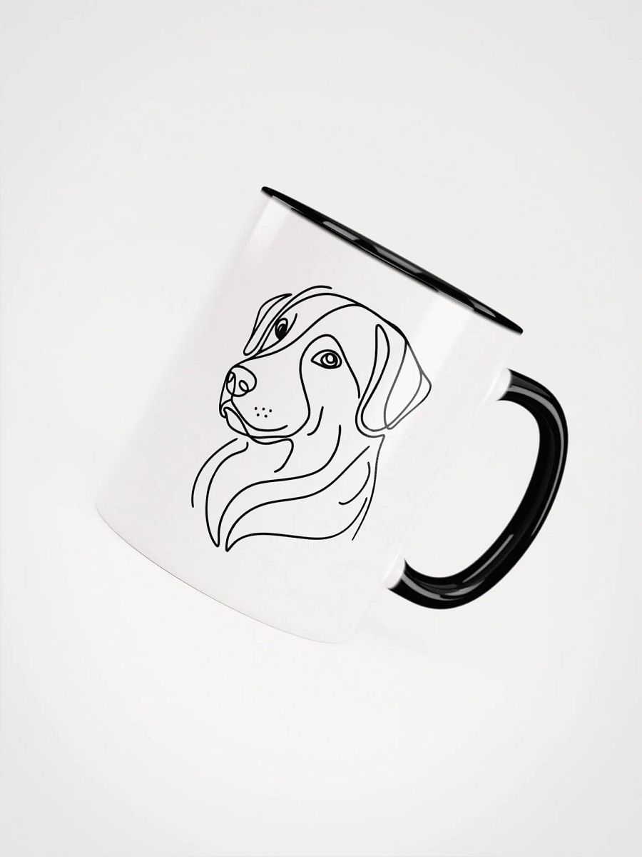 Elegant Dog Line Drawing Mug - Ceramic Mug with Color Inside product image (3)