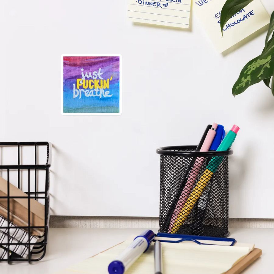 Just Fuckin' Breathe Die-Cut Magnets product image (10)