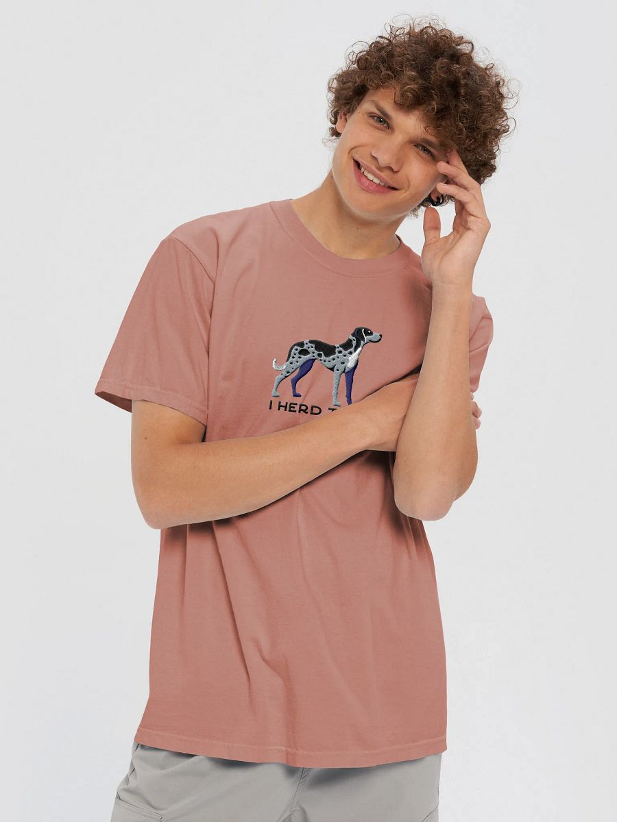 I Herd That T-Shirt(Embroidered) of a Catahoula Leopard Dog(Blue Leopard) product image (21)