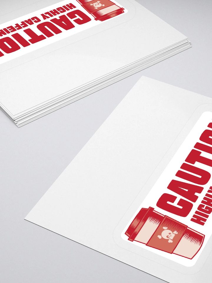 Funny Coffee Lover Sticker - Caution: Highly Caffeinated product image (2)