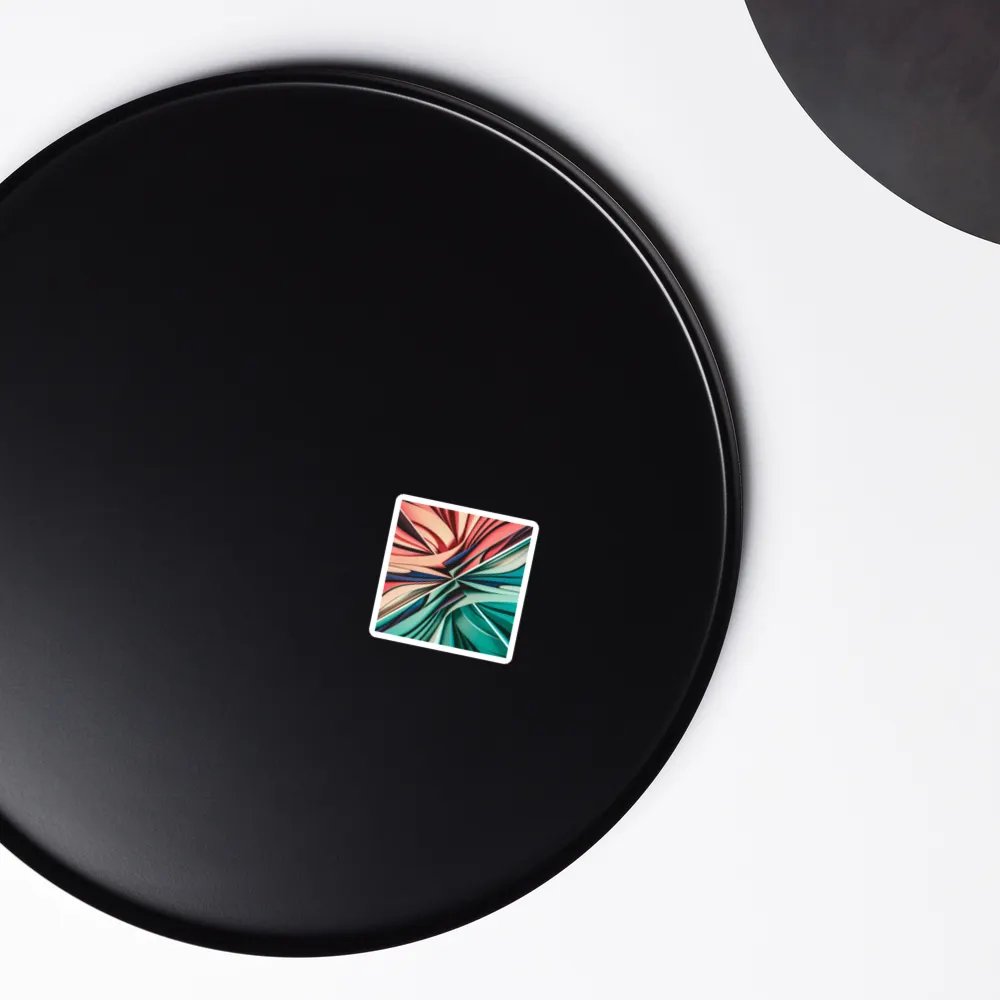 Exclusive Abstract Art Die-Cut Magnet - Vibrant Colours on Brushed Silver product image (6)