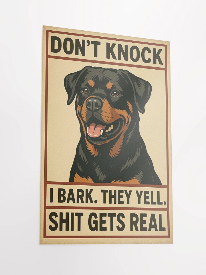 Rottweiler - Don't Knock Poster product image (5)